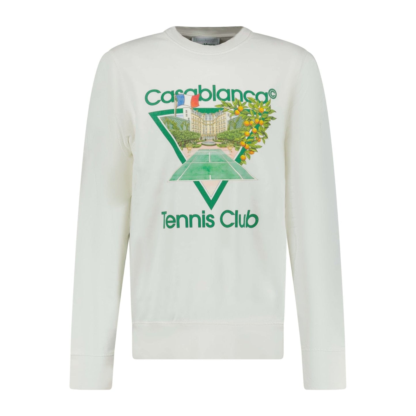 Casablanca 'Tennis Club' Sweatshirt Cream — S — Front View