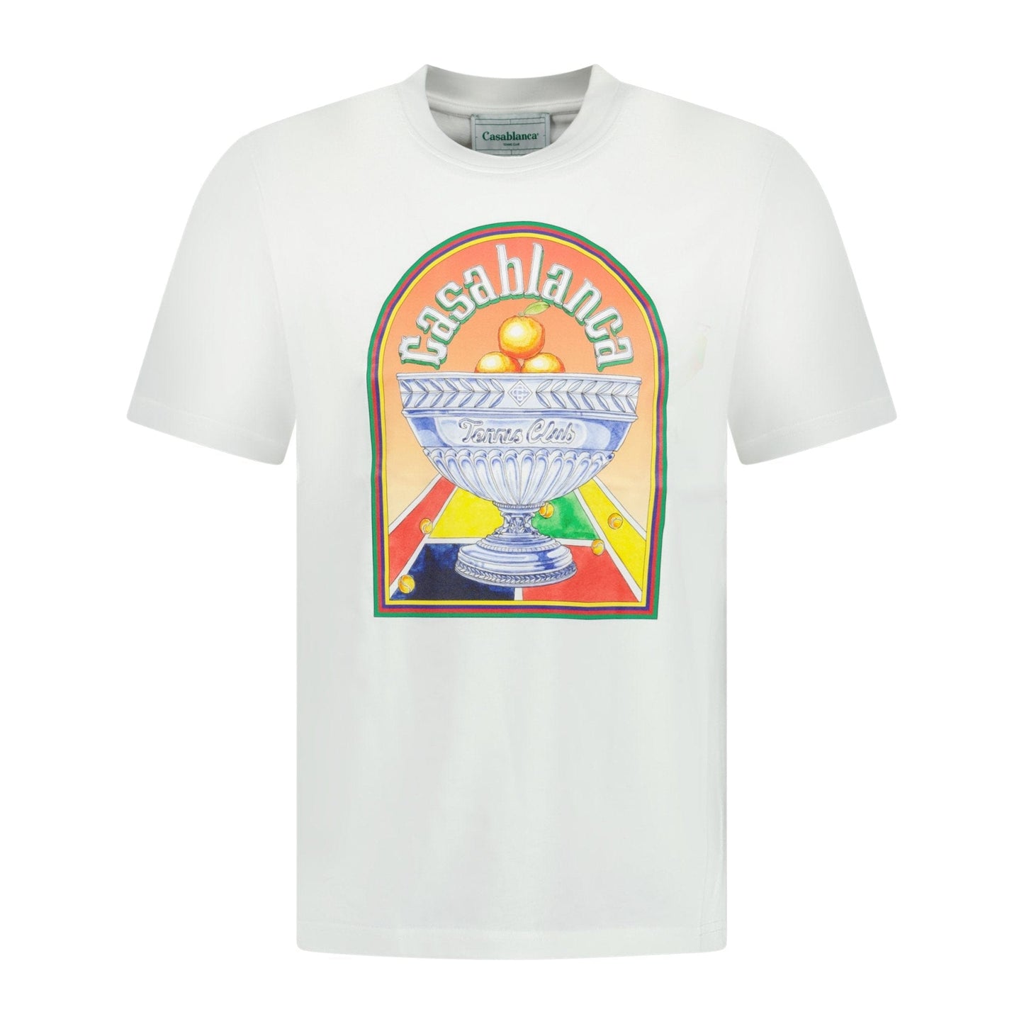 Casablanca 'Terrain' D'Orange T-Shirt White — S — Front View