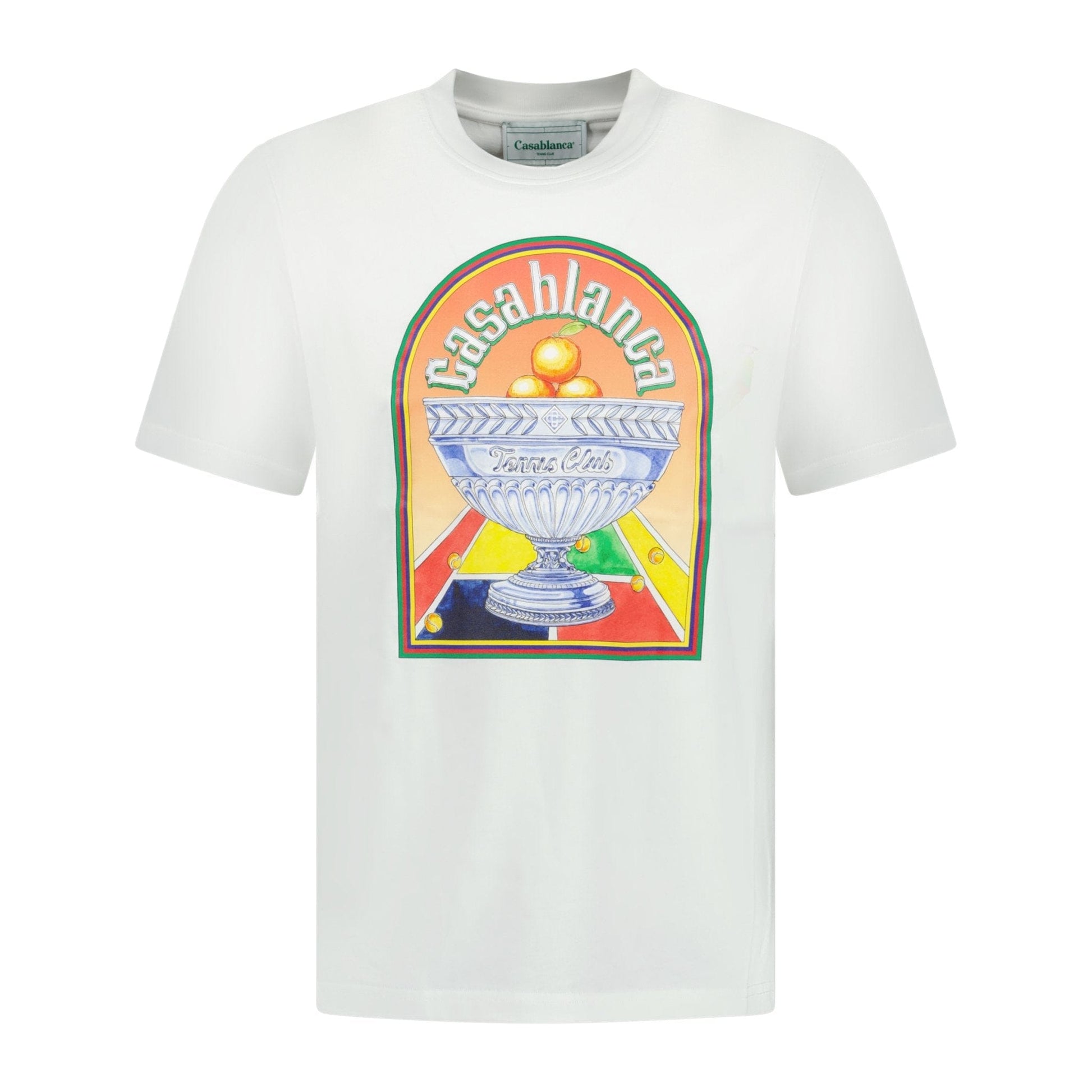 Casablanca 'Terrain' D'Orange T-Shirt White — S — Front View