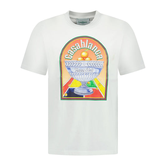 Casablanca 'Terrain' D'Orange T-Shirt White — S — Front View