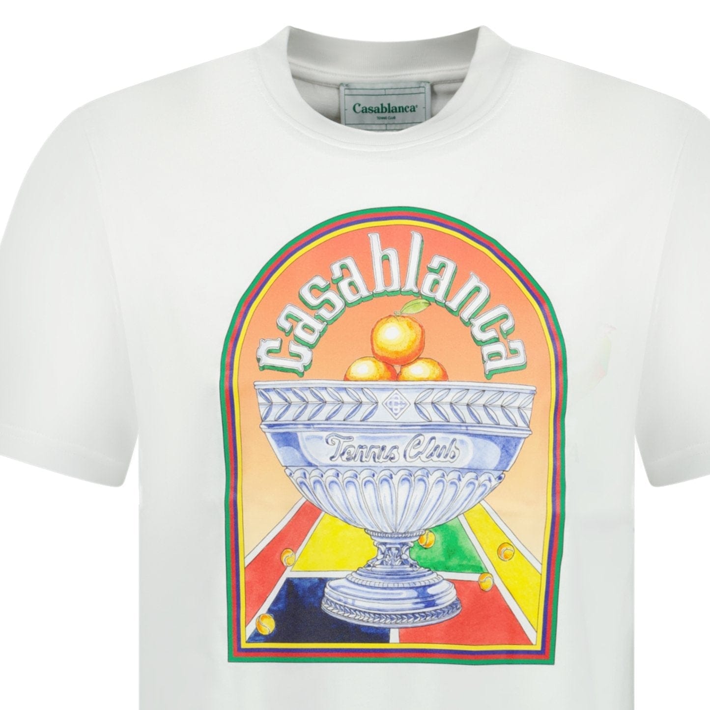 Casablanca 'Terrain' D'Orange T-Shirt White — S — Side View