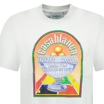 Casablanca 'Terrain' D'Orange T-Shirt White — S — Side View