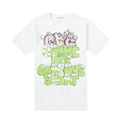 Comme des Garçons SHIRT x KAWS Print T-Shirt 'White' — XXS — Front View