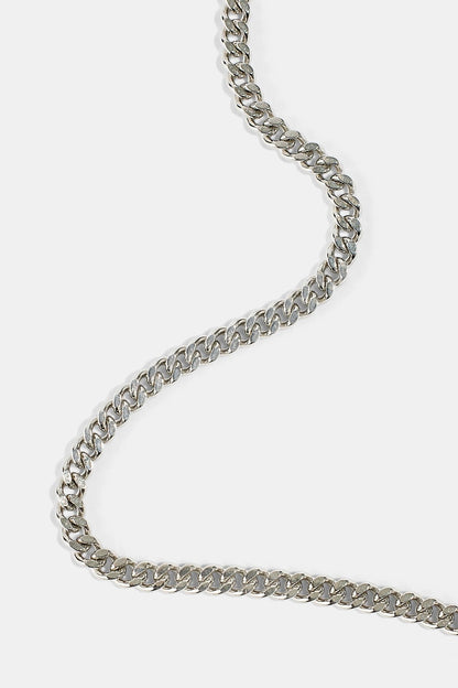 Cernucci Micro Cuban Chain - 2.5mm - White — 16" — Top View