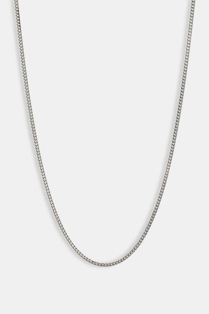 Cernucci Micro Cuban Chain - 2.5mm - White — 16" — Side View