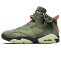 Travis Scott x Air Jordan 6 Retro 'Olive' — UK 3 | EU 35.5 | US 3.5 — Front View