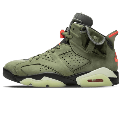 Travis Scott x Air Jordan 6 Retro 'Olive' — UK 3 | EU 35.5 | US 3.5 — Front View