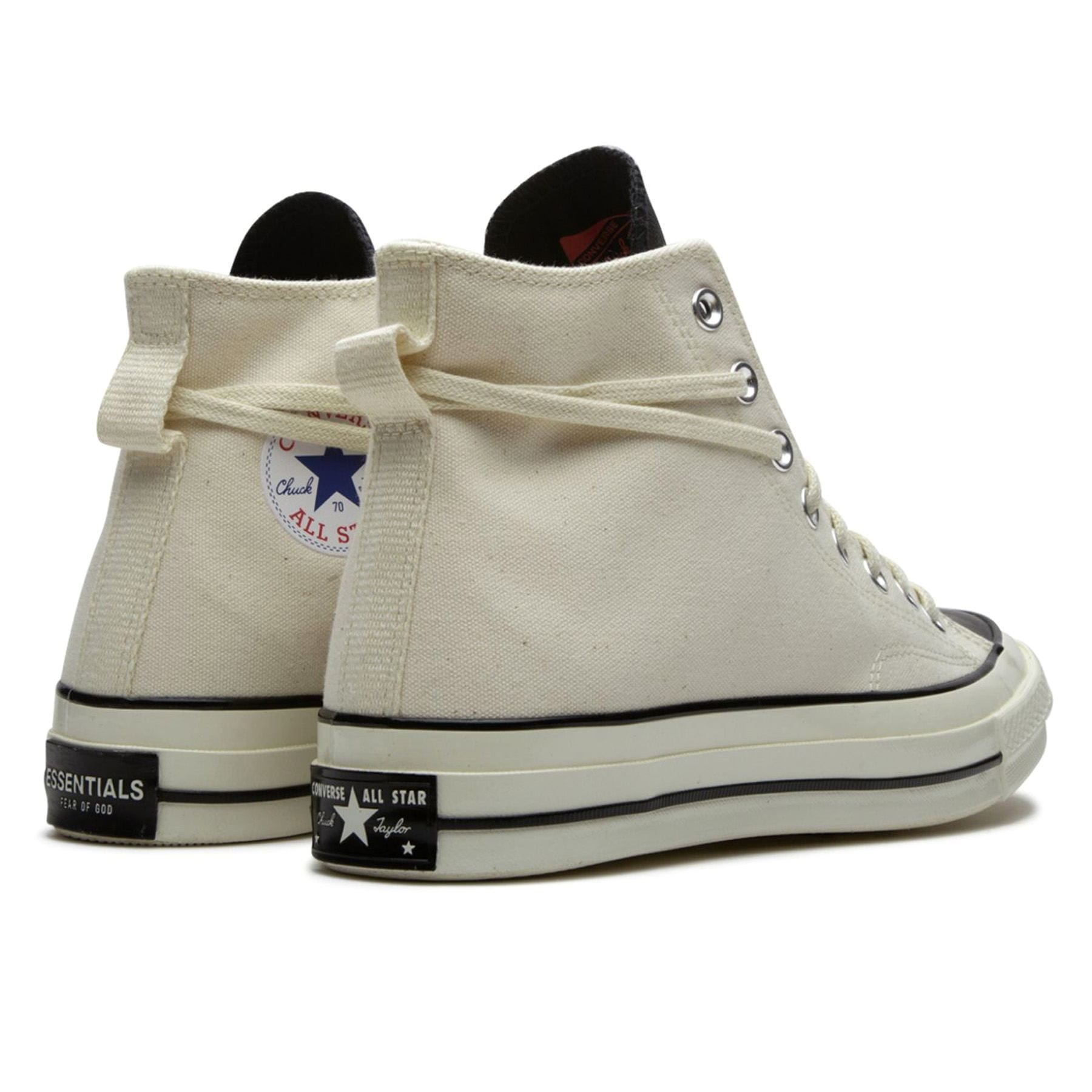 Fear of God x Converse Chuck 70 High 'Natural Ivory' — UK 3 | EU 35 | US 3 — Back View