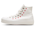 Converse Chuck Taylor All Star Lift Platform High Wmns 'Embroidered Hearts - White' — UK 3 | EU 35 | US 3 — Front View