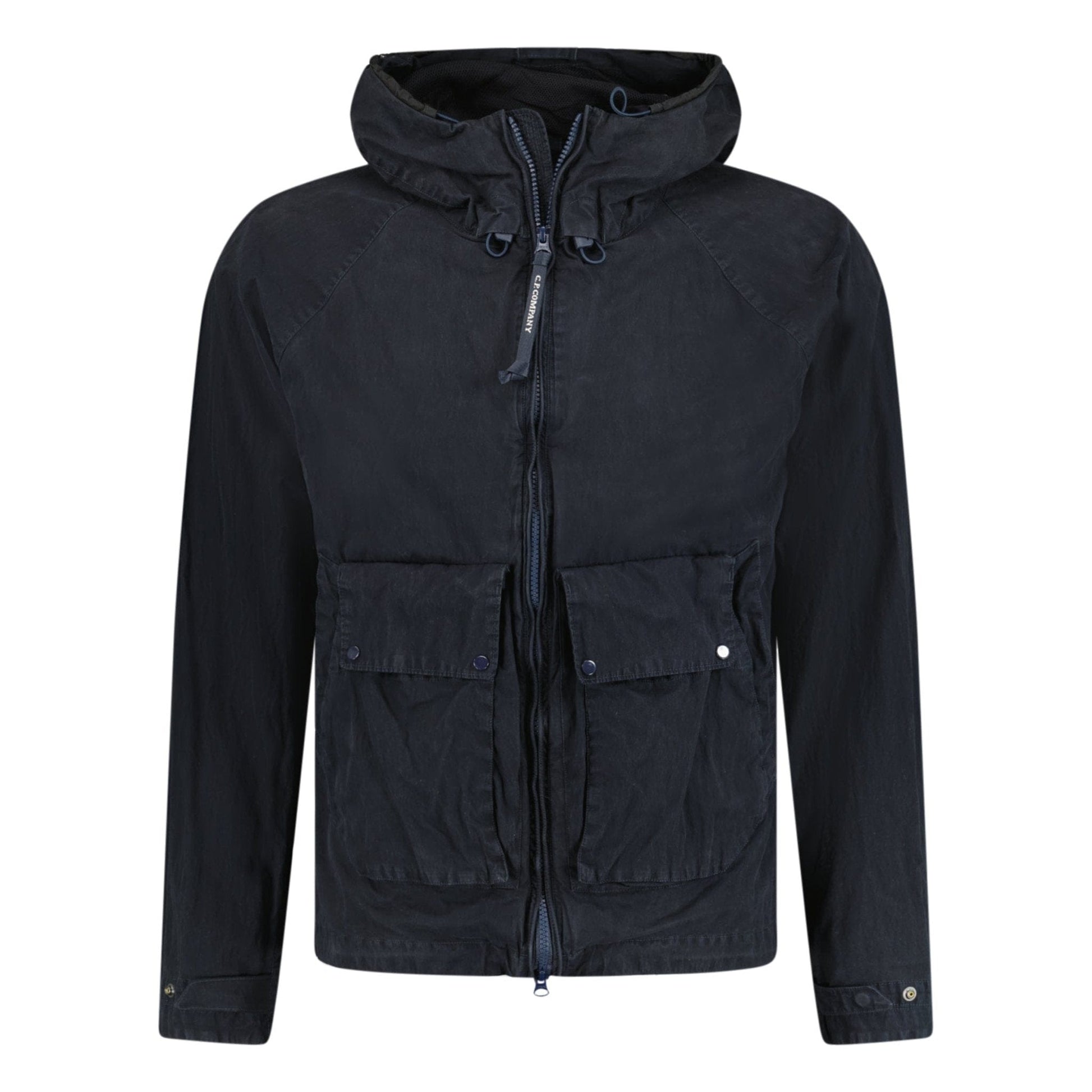 CP Company CP Company 50 Fili Gum Goggle Hood Jacket Navy — XS — Front View