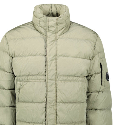 CP Company Chrome-R Down Jacket in Gunmetal Grey — XS — Top View