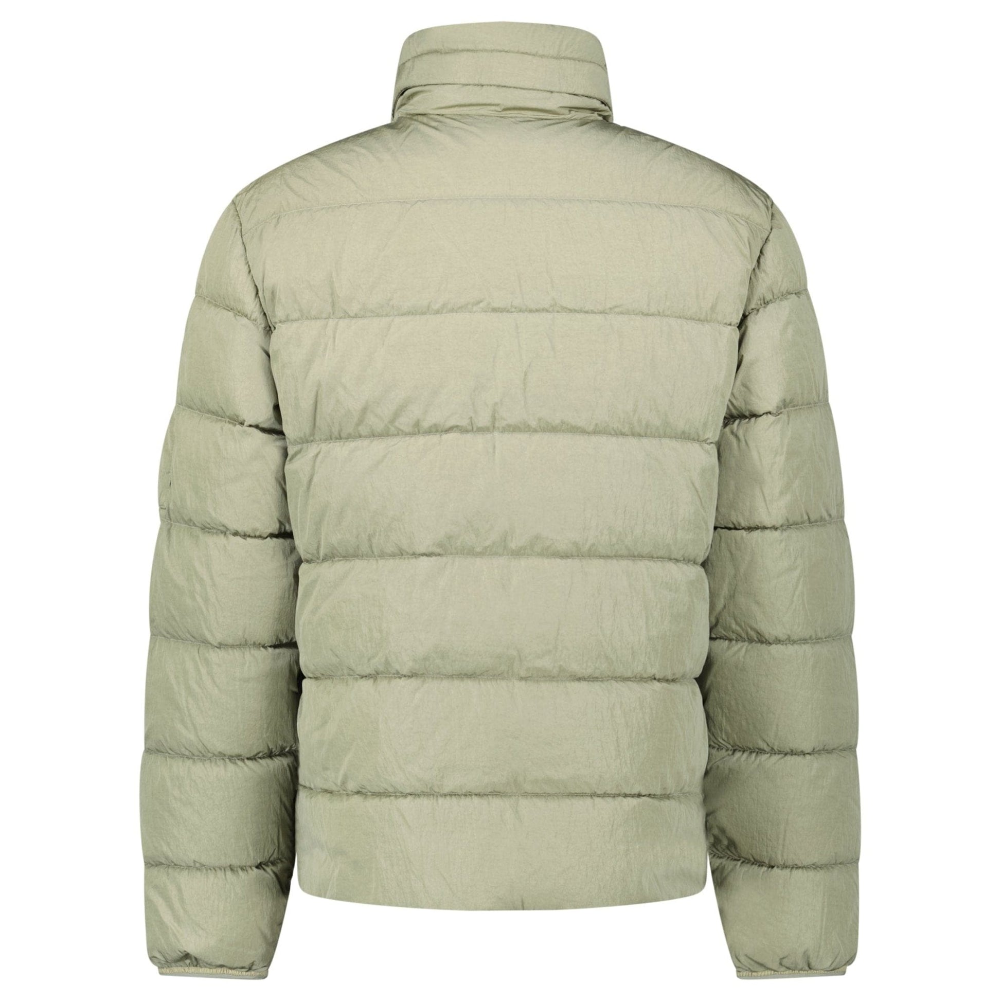CP Company Chrome-R Down Jacket in Gunmetal Grey — XS — Back View