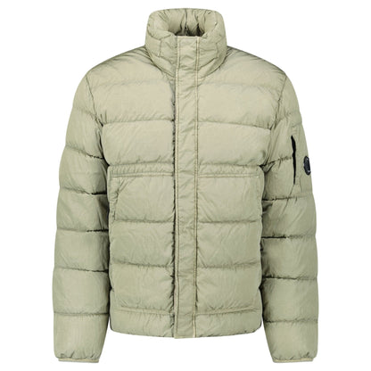 CP Company Chrome-R Down Jacket in Gunmetal Grey — XS — Front View