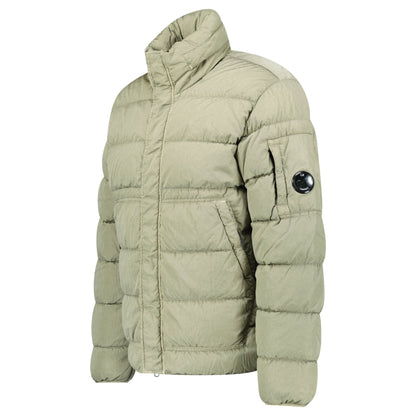 CP Company Chrome-R Down Jacket in Gunmetal Grey — XS — Side View