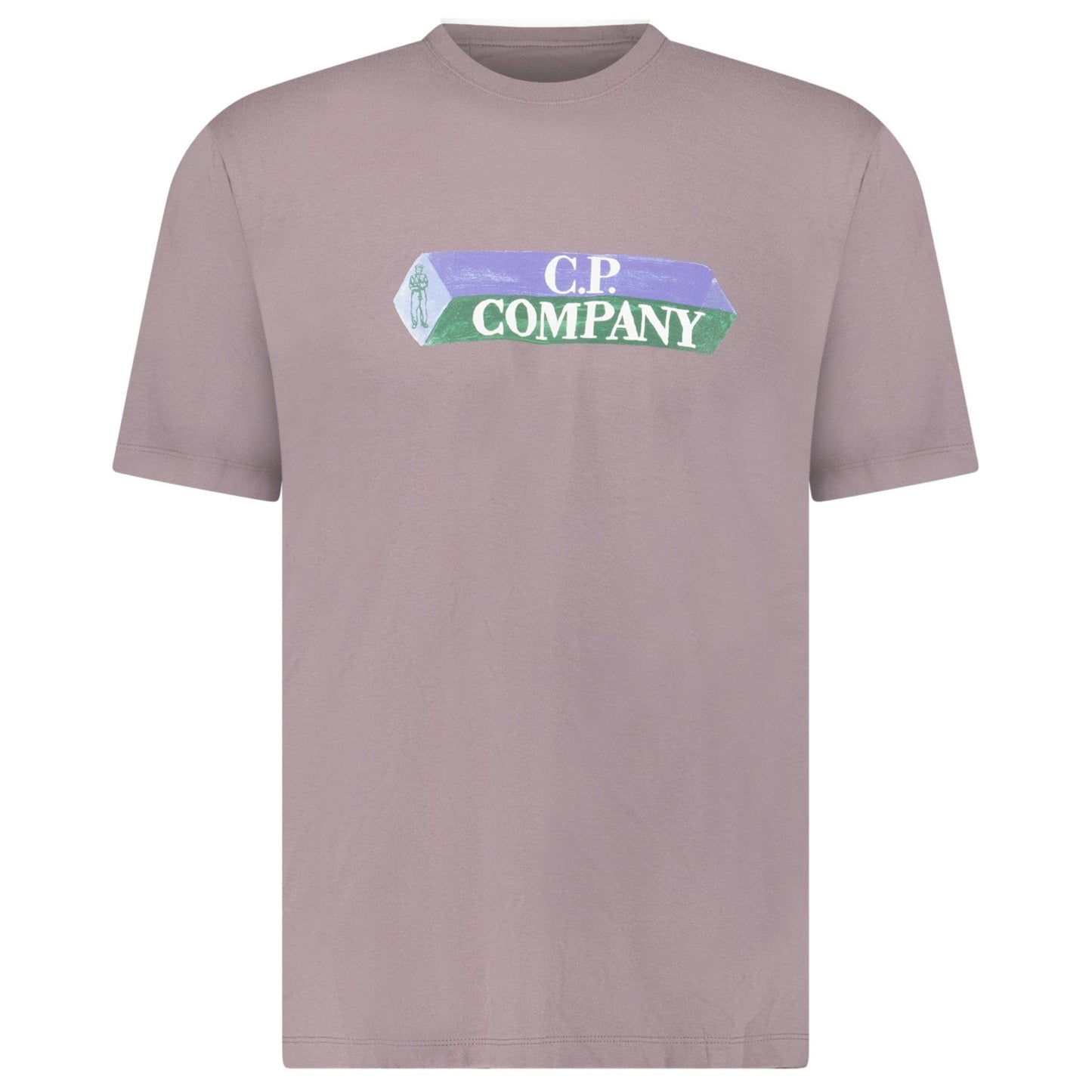CP Company Cotton-Jersey T-Shirt in Purple Dove — S — Front View