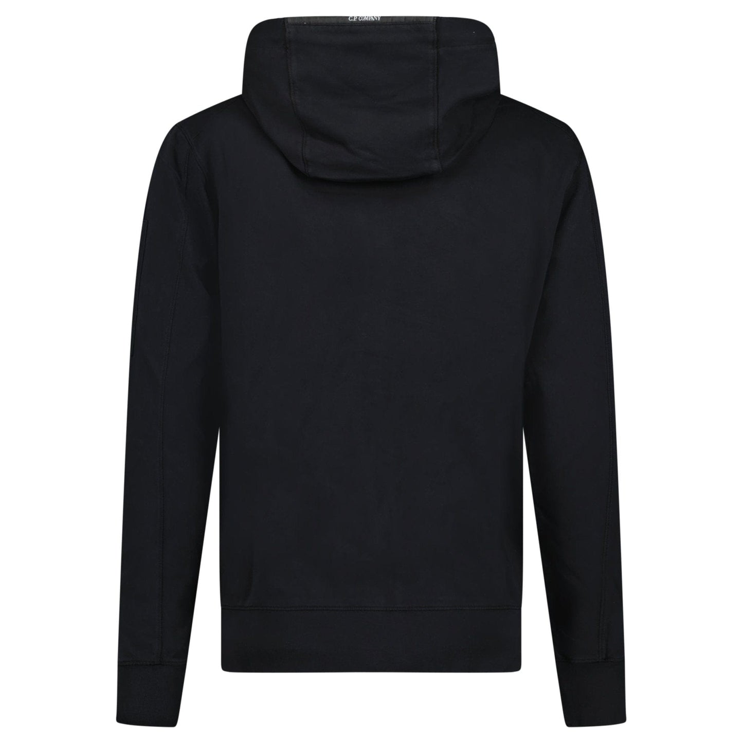 CP Company CP Company Light Fleece Lens Zip Hoodie Black — L — Back View