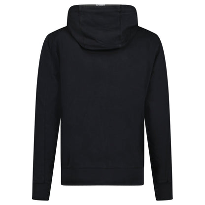 CP Company CP Company Light Fleece Lens Zip Hoodie Black — L — Back View