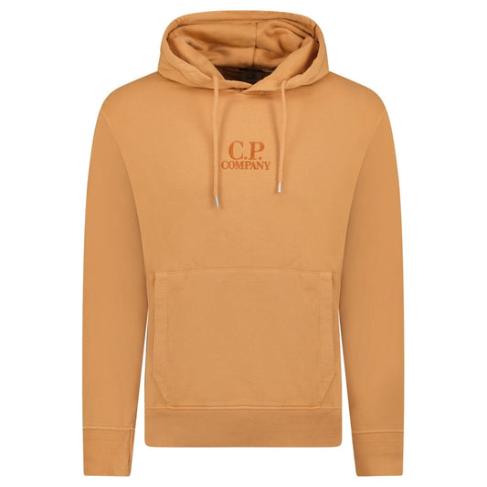 CP Company Writing Logo Hooded Sweatshirt Apricot — S — Front View