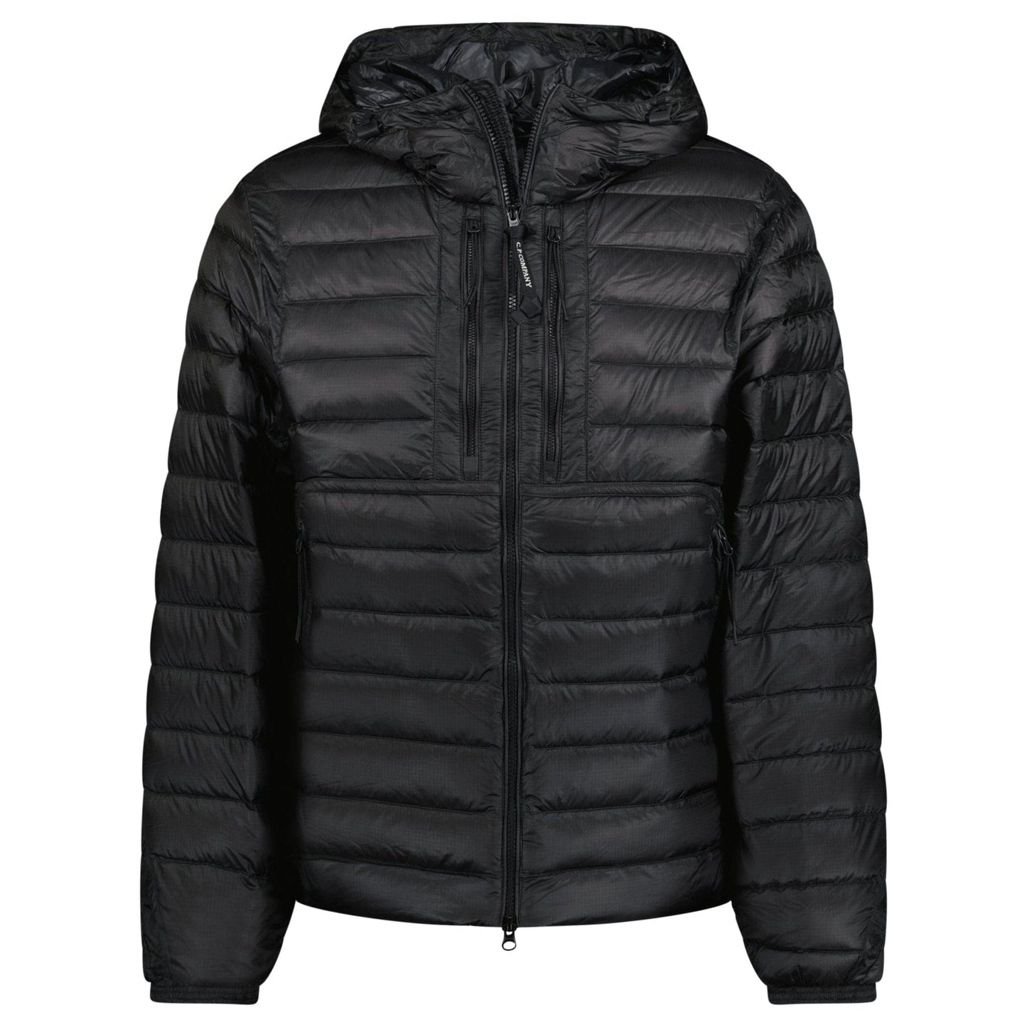 CP Company D.D. Padded Goggle Down Jacket Black — M — Front View