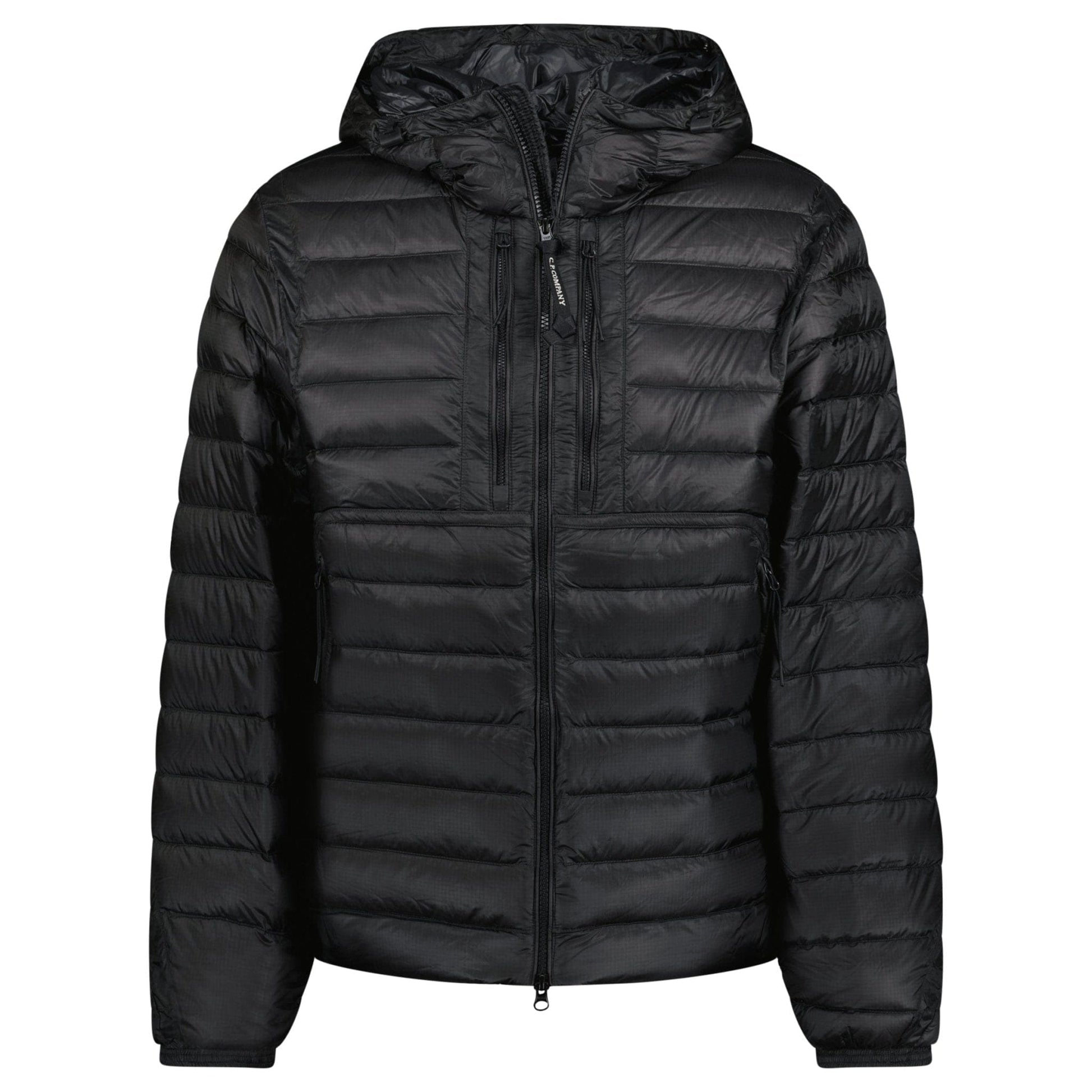 CP Company D.D. Padded Goggle Down Jacket Black — M — Front View