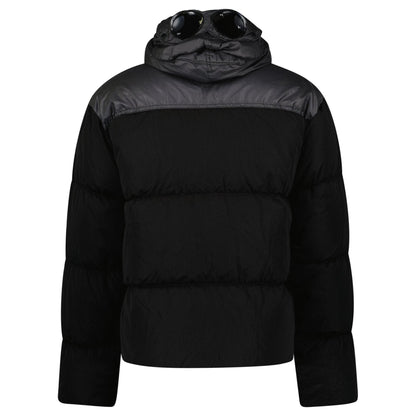 CP Company Eco Chrome R Mixed Goggle Down Jacket Black — M — Back View