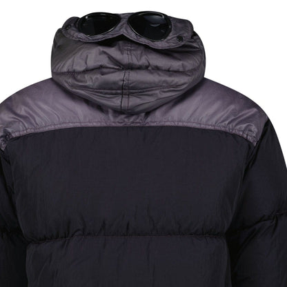 CP Company Eco Chrome R Mixed Goggle Down Jacket Nightshade — M — Back View