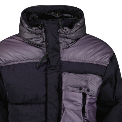 CP Company Eco Chrome R Mixed Goggle Down Jacket Nightshade — M — Top View