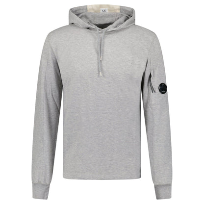 CP Company Hooded Lens Light Fleece Sweatshirt Grey — M — Front View