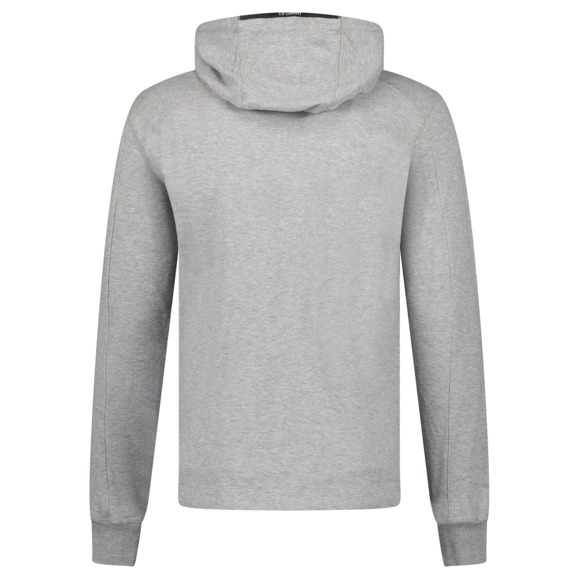 CP Company Hooded Lens Light Fleece Sweatshirt Grey — M — Back View