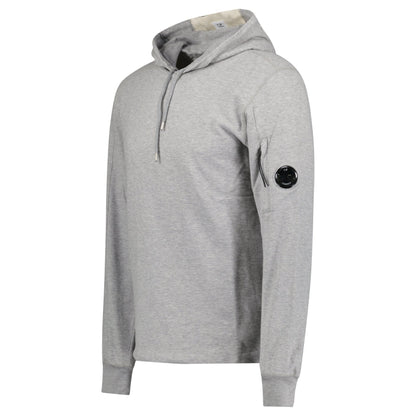 CP Company Hooded Lens Light Fleece Sweatshirt Grey — M — Side View
