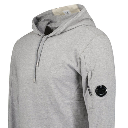 CP Company Hooded Lens Light Fleece Sweatshirt Grey — M — Top View