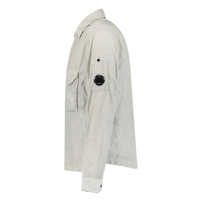CP Company Lens Chrome Zip-Up Jacket Light Grey — M — Back View