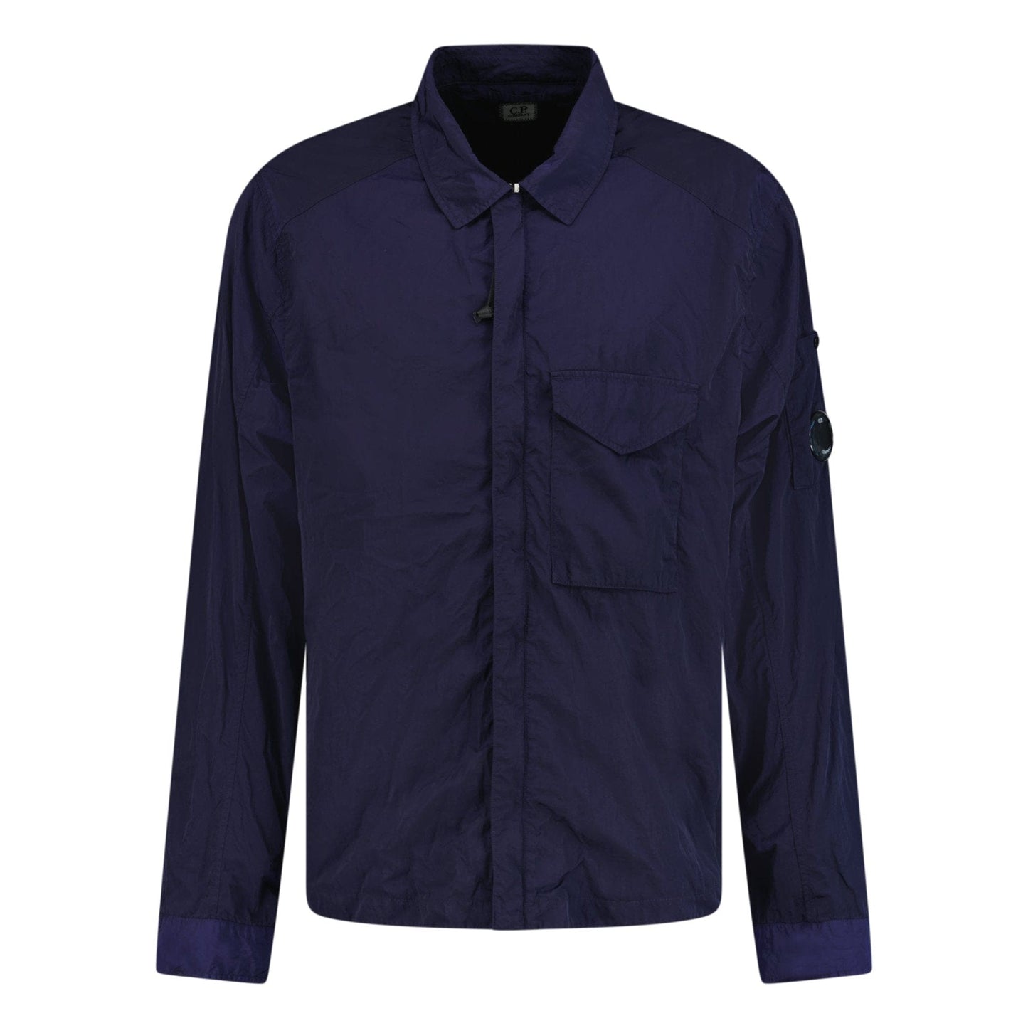 CP Company Lens Chrome Zip-Up Jacket Midnight Blue — M — Front View