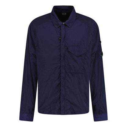 CP Company Lens Chrome Zip-Up Jacket Midnight Blue — M — Front View