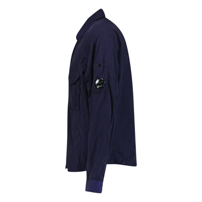 CP Company Lens Chrome Zip-Up Jacket Midnight Blue — M — Back View