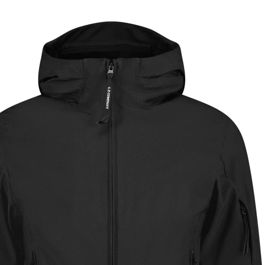 CP Company Softshell Arm Lens Jacket Black — XS — Back View