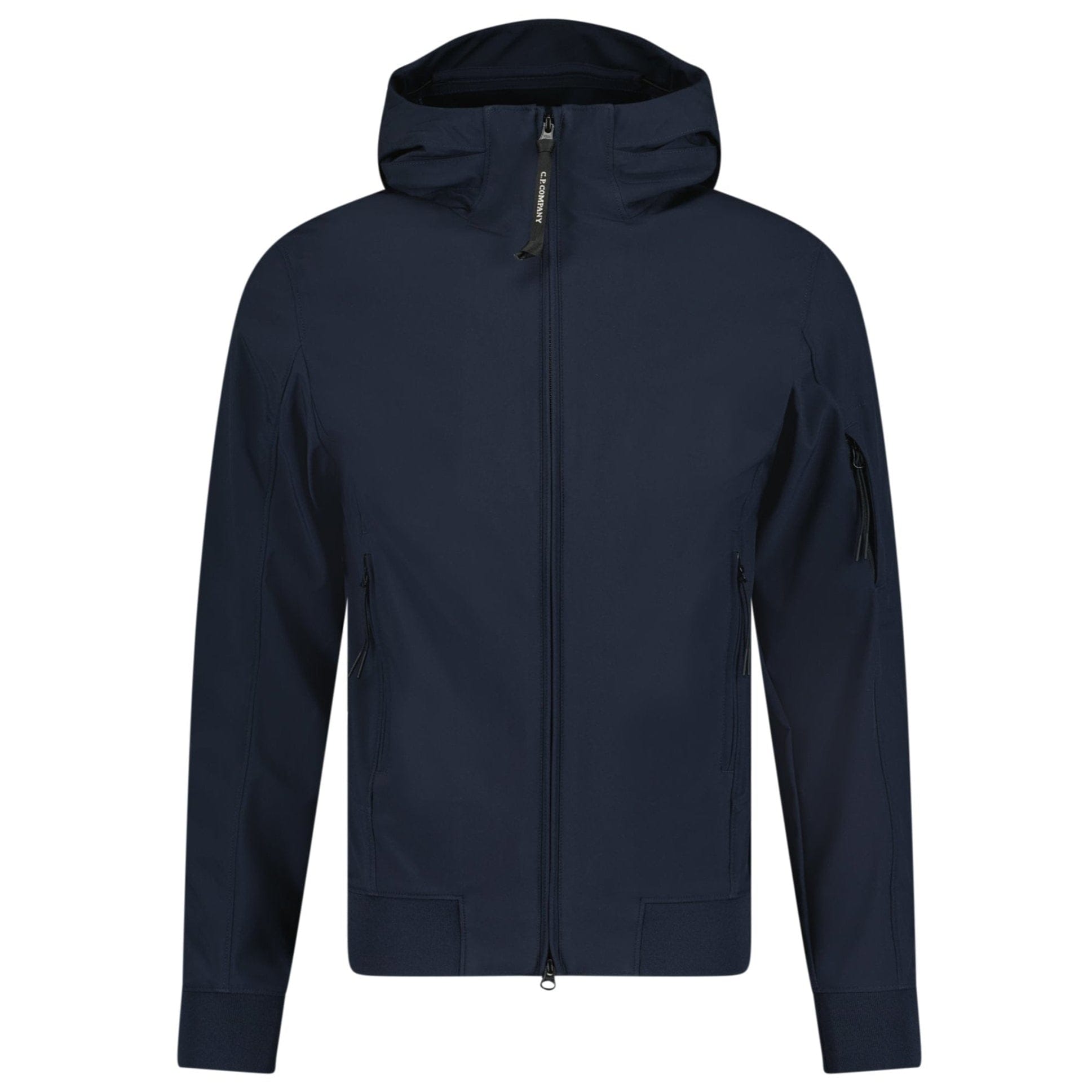 CP Company Softshell Arm Lens Jacket Navy — M — Front View