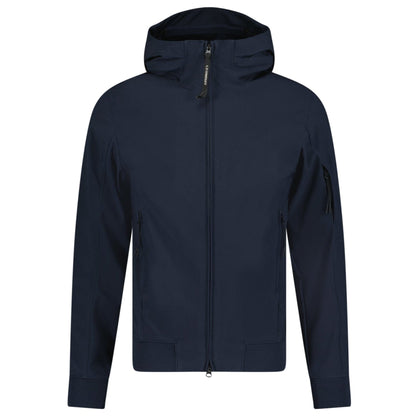 CP Company Softshell Arm Lens Jacket Navy — M — Front View
