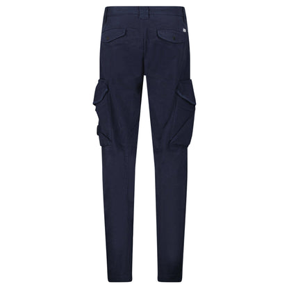 CP Company Stretch Sateen Ergonomic Lens Cargo Pants in Navy — W30 (S) — Back View