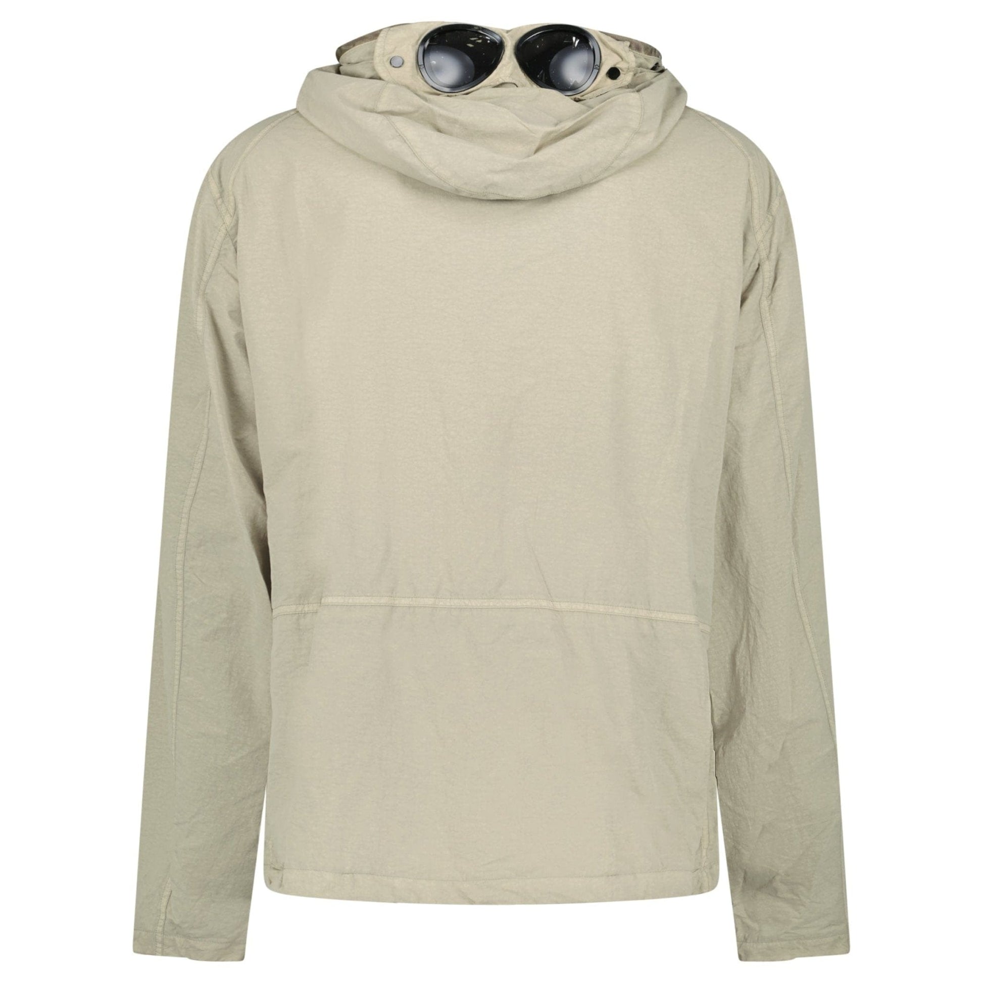 CP Company Vintage Khaki Flatt Nylon Goggle Jacket — S — Top View