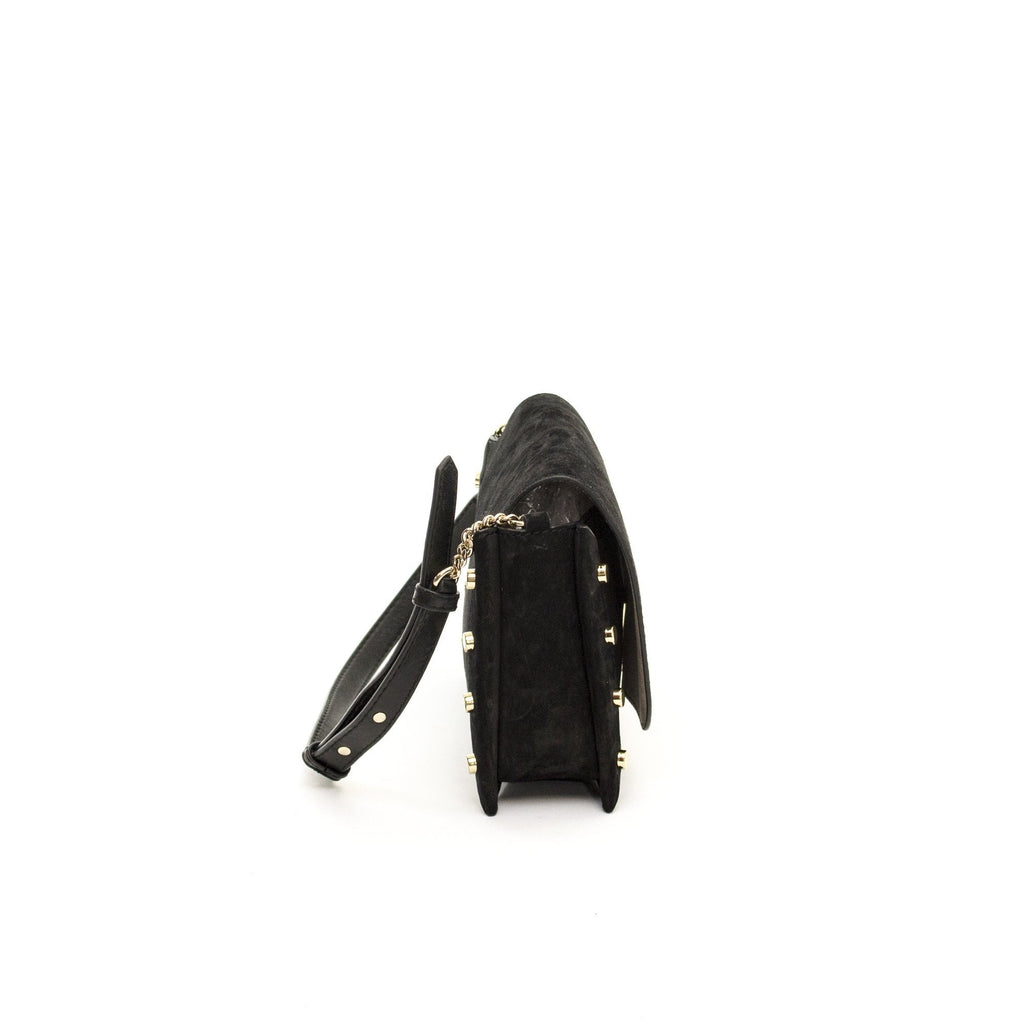 Jimmy Choo Cross Body Lockett  in Black, Suede — Top View