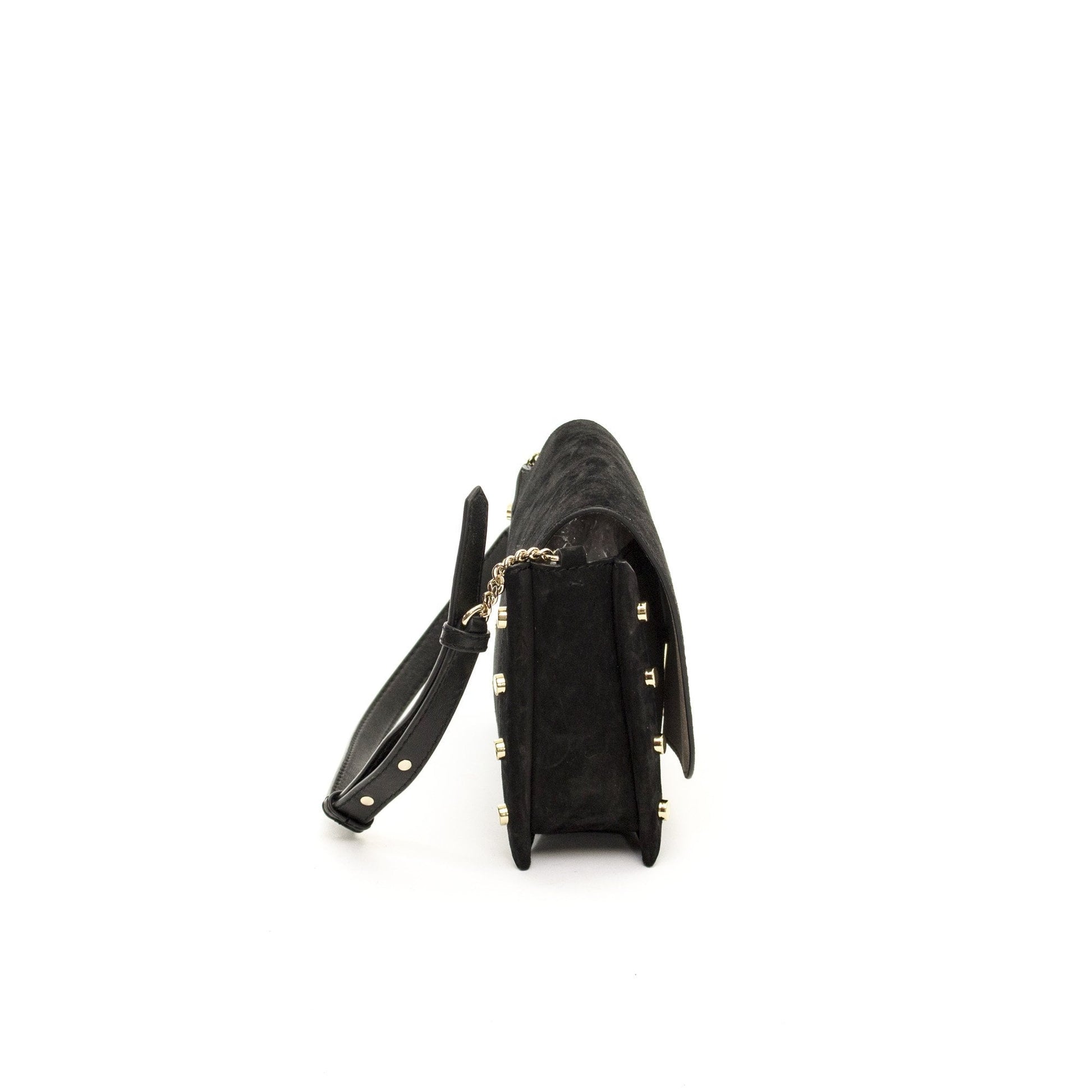 Jimmy Choo Cross Body Lockett  in Black, Suede — Top View