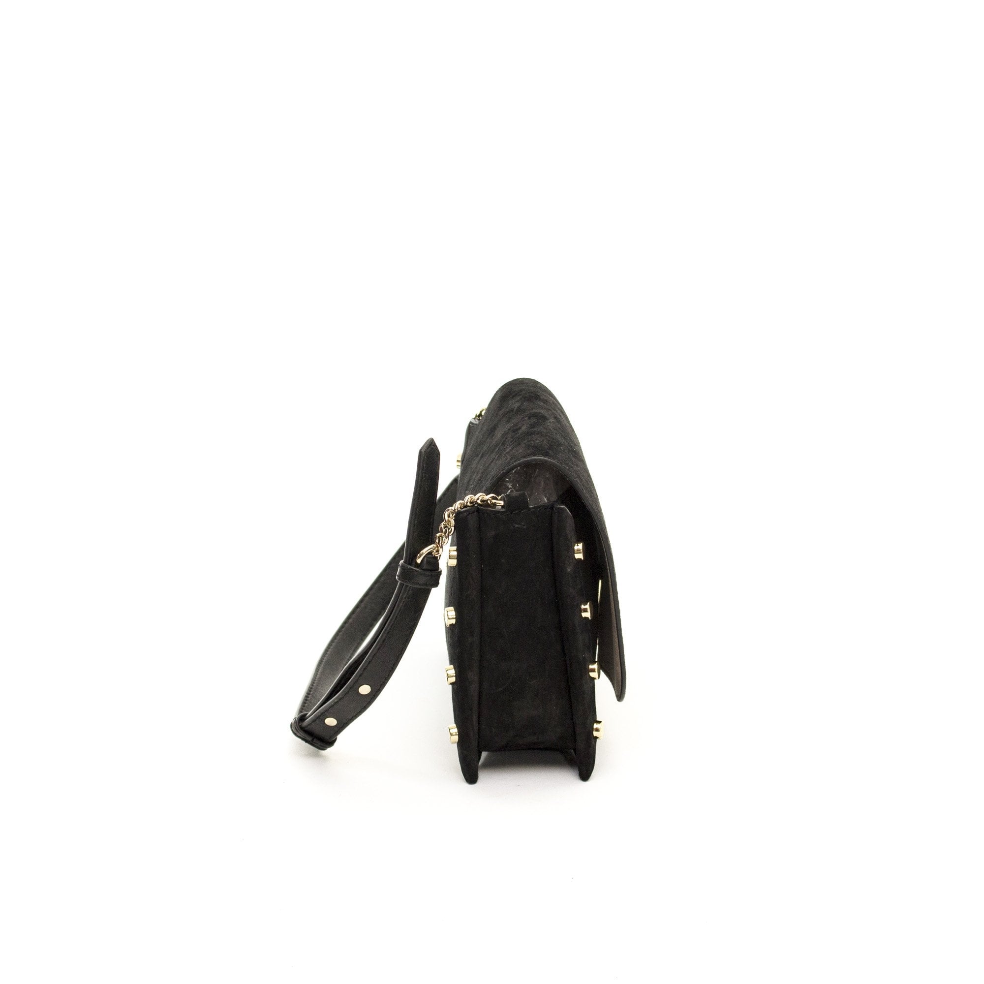 Jimmy Choo Cross Body Lockett  in Black, Suede — Top View