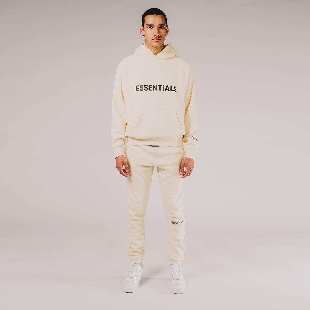 FEAR OF GOD ESSENTIALS 3D Silicon Applique Crewneck Buttercream — XXS — Alternate View 8