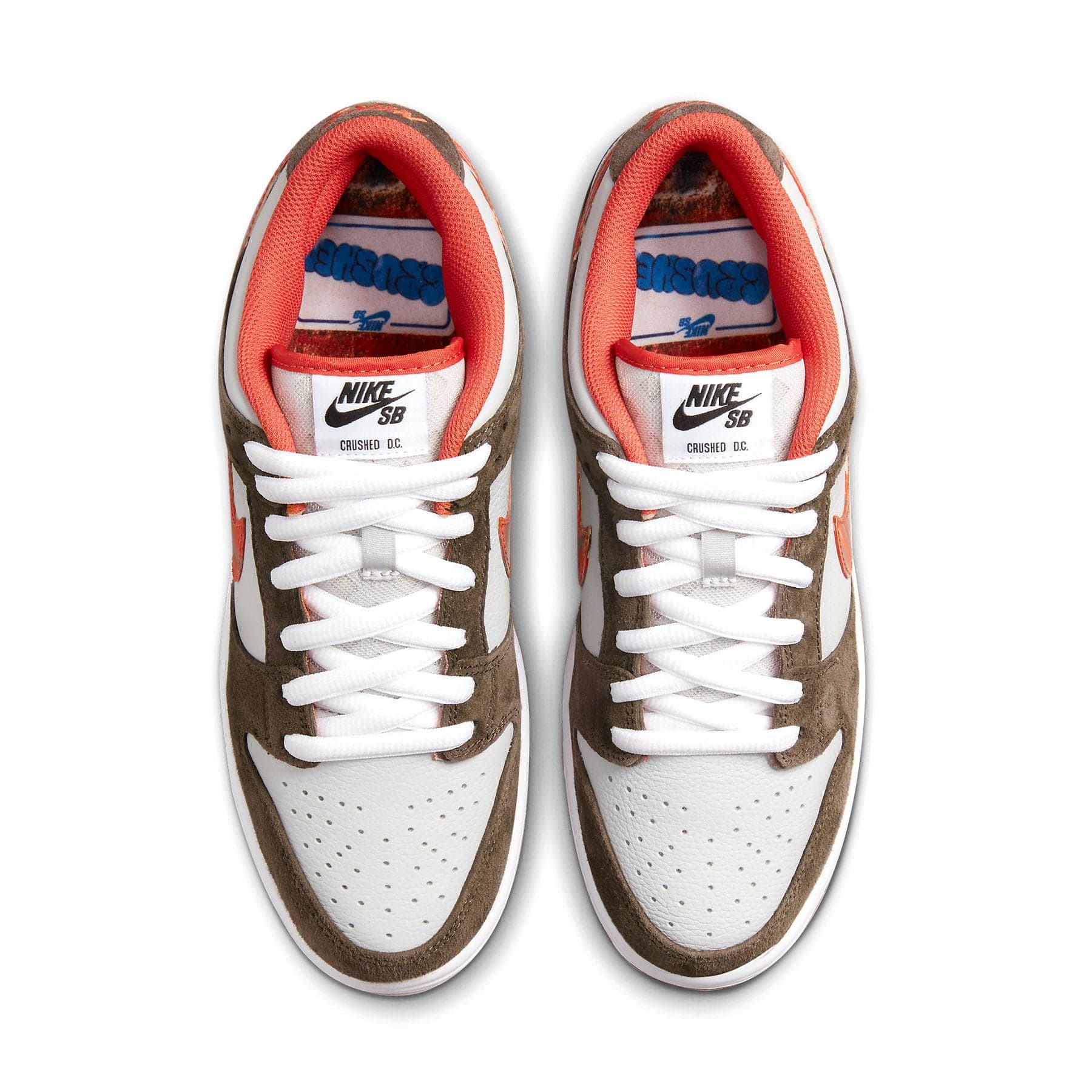 Crushed D.C. x Nike Dunk Low SB 'Golden Hour' — UK 3 | EU 35.5 | US 3.5 — Back View