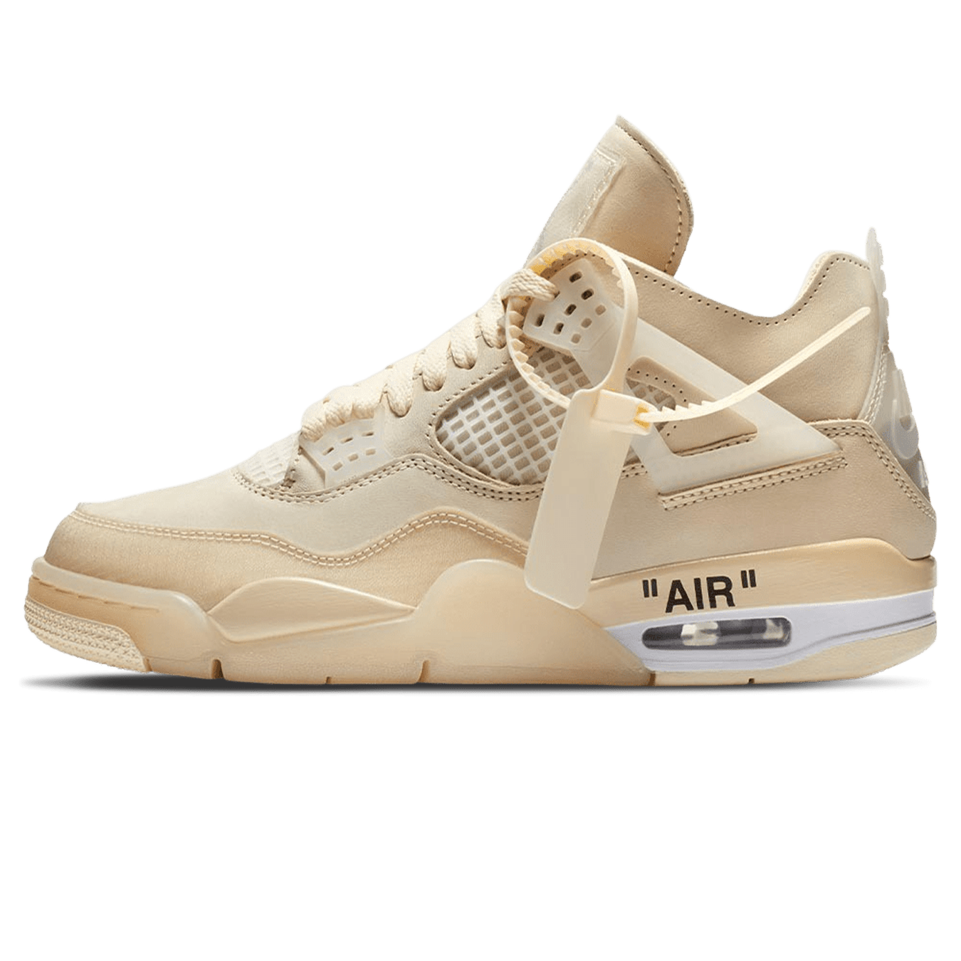 OFF-WHITE x Wmns Air Jordan 4 SP 'Sail' — UK 2.5 | EU 35.5 | US 5 — Front View