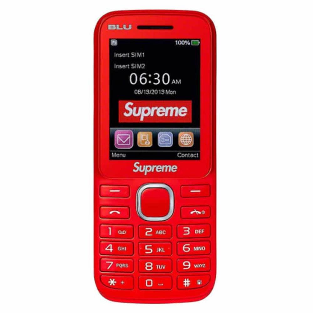 Supreme BLU Burner Mobile Phone Red (FW19) — Front View