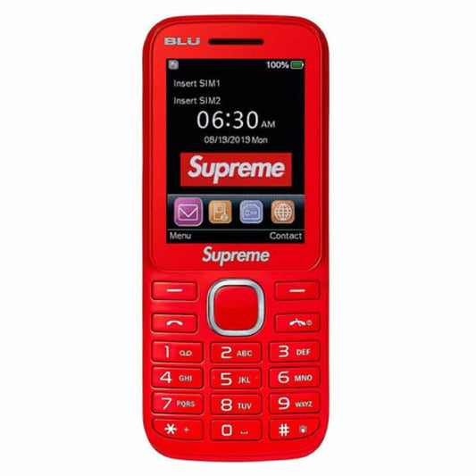 Supreme BLU Burner Mobile Phone Red (FW19) — Front View