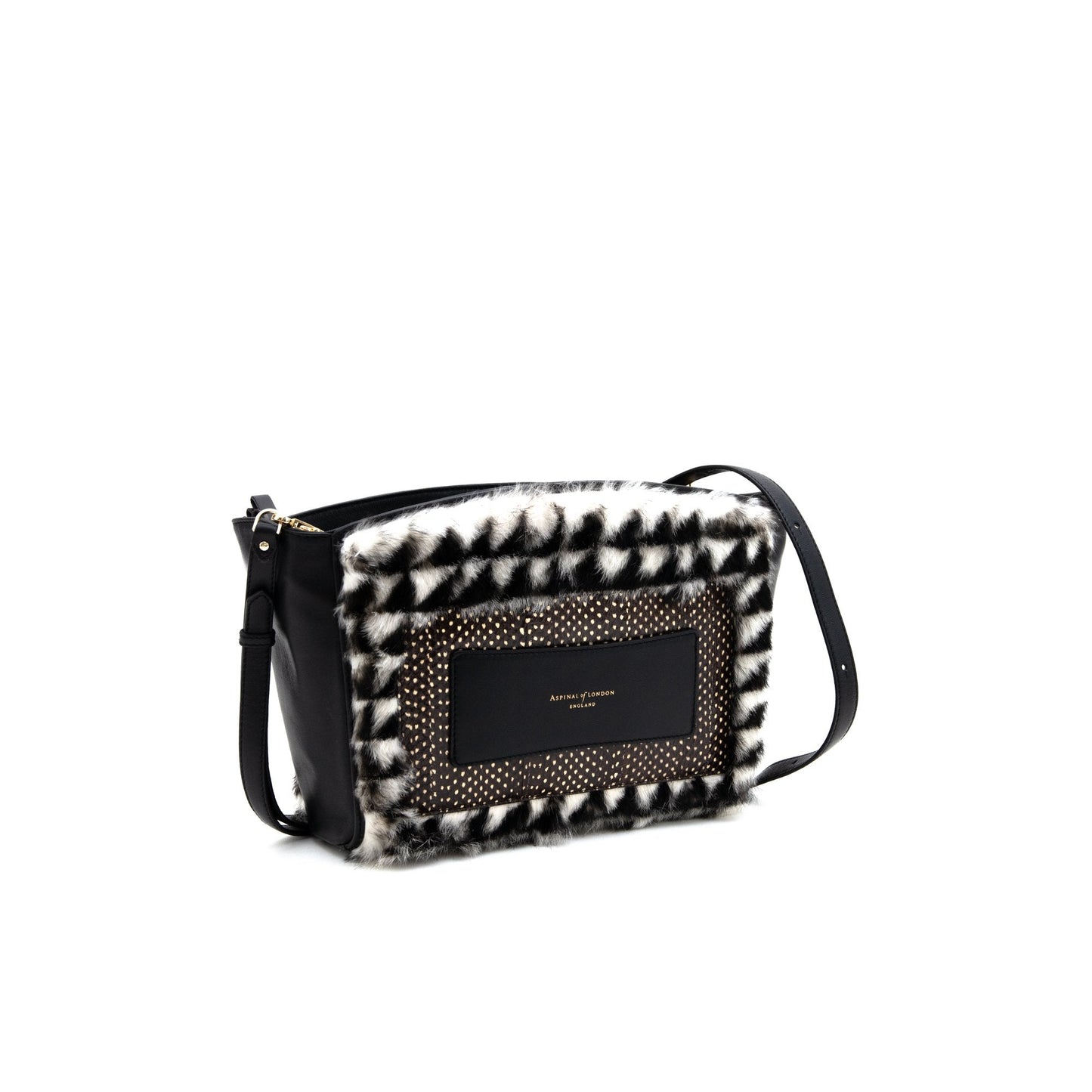 Aspinal of London Tote Marylebone Shoulder Bag - Small in Black, Leather — Side View