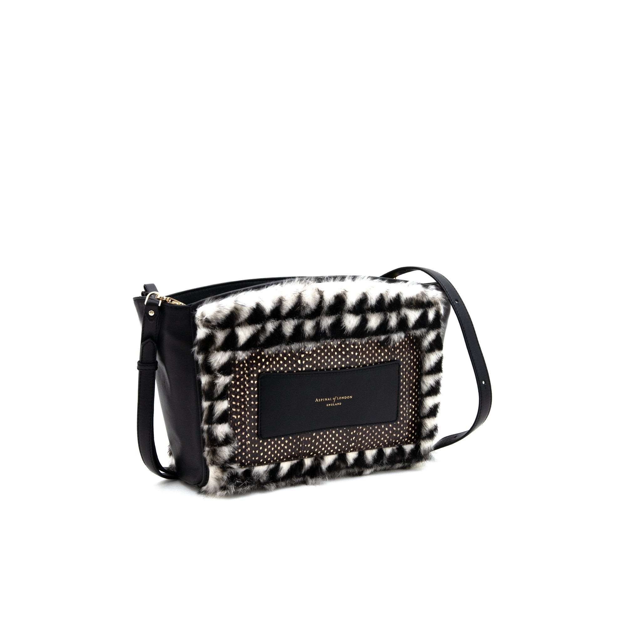 Aspinal of London Tote Marylebone Shoulder Bag - Small in Black, Leather — Side View
